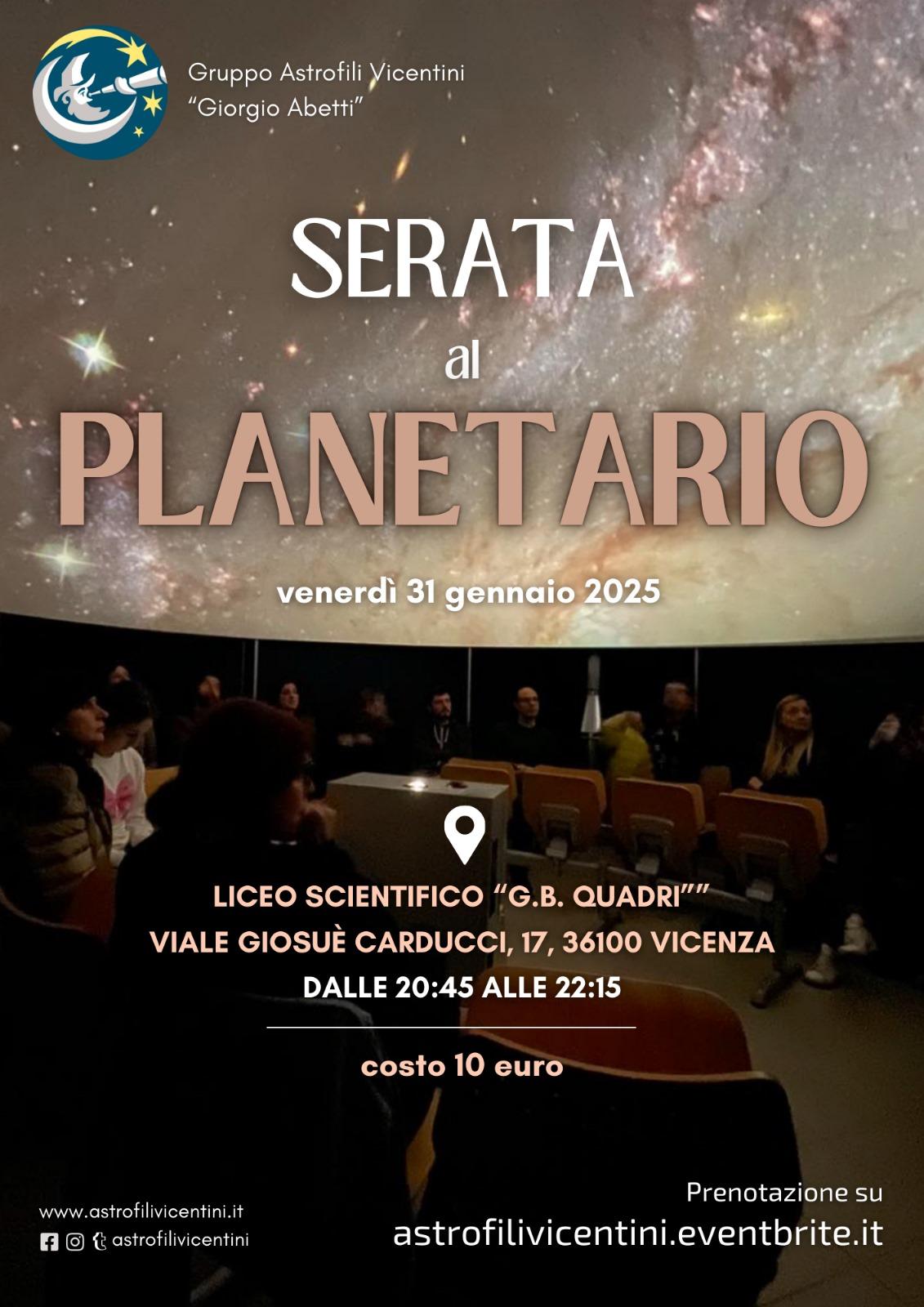 Serata al Planetario